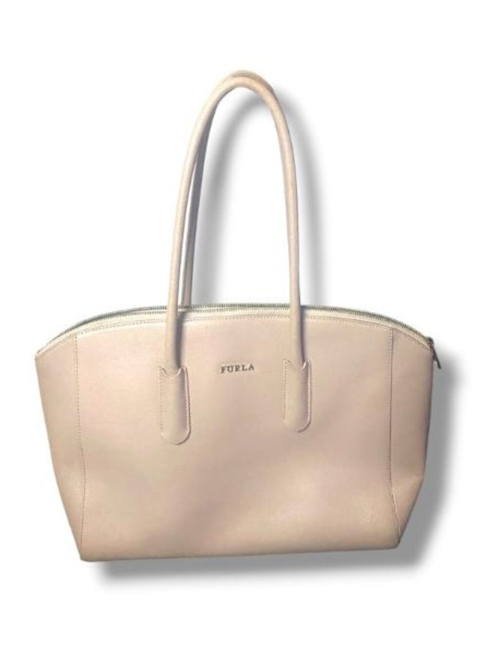 FURLA - Tessa Saffiano Leather Tote Bag Pink A4 Large Capacity